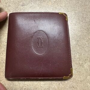 Vintage burgundy Cartier wallet